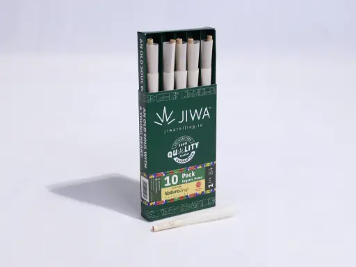 [JIWA3217] Jiwarolling - OneQ Organic Hemp Cones with NatureDrop Watermelon Beads 10 Pack
